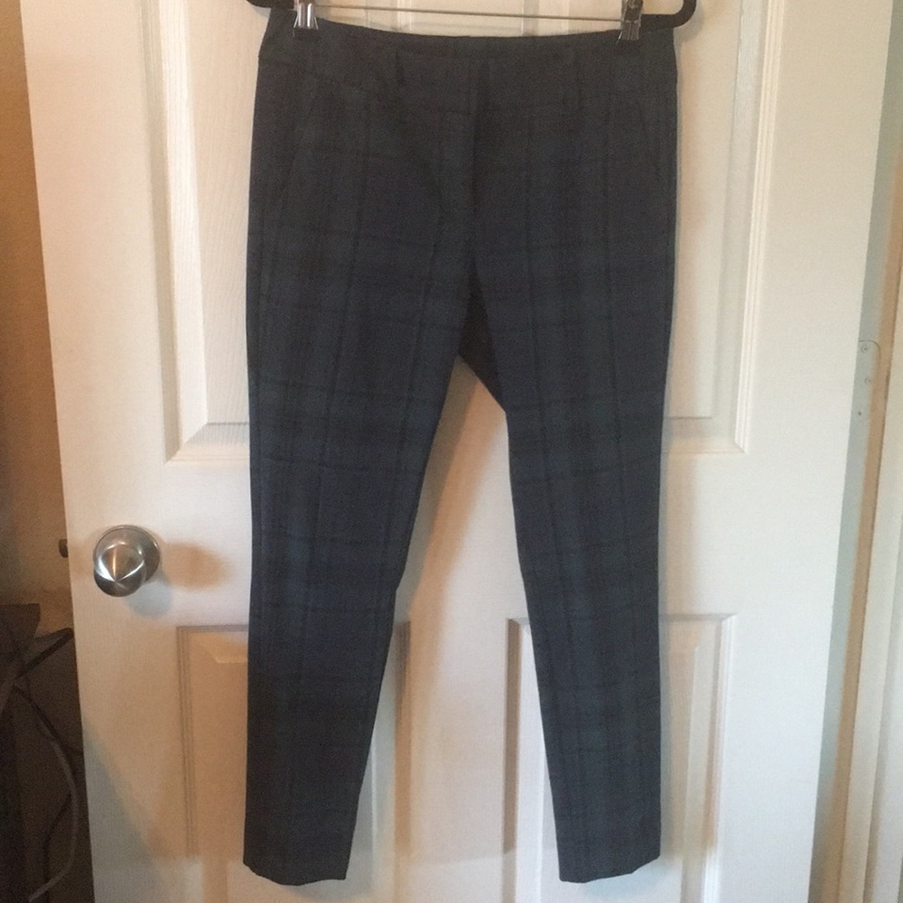 Loft black watch plaid pants